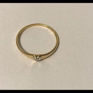 10K Yellow Gold Heart Ring